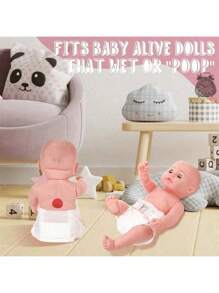 3/5/10/15pcs Baby Doll Diapers Reborn Doll Diaper Refill Pack For 18-24 Inch Newborn Doll Accessories Underwear, Suitable For 6 Years Old And Above, Doll Not Included