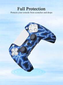 1pc PlayStation 5 Controller Silicone Protective Case, Water Transfer Printing Design, Anti-Slip Anti-Scratch Anti-Sweat, Enhanced Grip, Open Bottom Design For Direct Charging