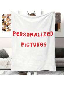 Personalized Photo Customized Fleece Blanket - Modern Geometric Design, Space Theme, All Season Flannel Woven, Digital Printing - Ideal Gift For Holidays, Birthdays, Anniversaries - Cozy For Home, Travel, Office,Breathable,Lightweight,Washable,Funny,Cute,Love,Soft,Comfortable,Elegant,Simple,Custom,Personalized,Unique,Ideal Gifts For Him,Ideal Gifts For Her,Him,Her,Boyfriend,Girlfriend,Dad,Mom,Family,Friends,For Anniversaries,For Mother's Day,For Birthdays,For Valentine's Day,For Graduation,For Father's Day,For Weddings,For Housewarming,Sofa,Bed,Car,Tea Room,Bedroom,Bathroom,Living Room,Dining Room