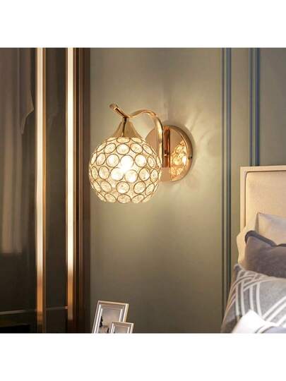 Pc Wand Lamp Bedside Verlichting LED, Minimalist Moderne Bedroom, Living Room, Hallway, Staircase, Nordic Luxe Crystal, Fixture (Bulb Not Included)