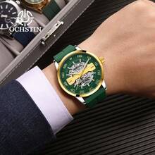 OCHSTIN 男士腕表 顶级品牌 奢华自动机械男士镂空腕表 硅胶表带 男士腕表