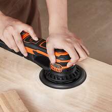 Random Orbital Sander 6-Inch, 350W Brushless Orbital Sander, 10,000 PRM 6 Variable Speed Electric Palm Sander With 10PCS Sandpapers, Dust Connector & Hose For Woodworking Detailing Sanding - US A Type Plug(110-127V) - View 9