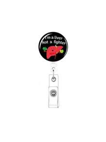 1pc Cute ID Badge Holder, Name Card Case, Retractable Key Chain Reel, Gift For Nurses And Doctors