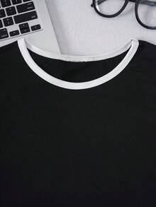 Customizable Personalized Ladies T-Shirt - Add Your Own Photo/Text (Family Photo/Selfie/Statement/Journal), Design Your Own Custom Printed T-Shirt, Fashionable, Hip-Hop, Unique Women's Clothing, Can Be Used As A Gift For Your Own Girlfriends, Family Members, Friends, Kids, Etc., Feel Free To Play With Your Design. - Black - View 8