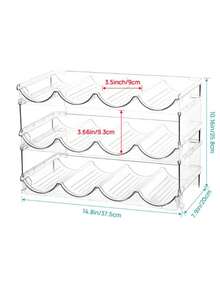Estante apilable de plástico para botellas de agua, organizador de almacenamiento de alimentos para gabinete de cocina, refrigerador, sostiene botellas de hasta 40 onzas