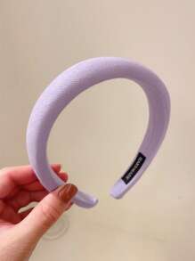 1pc Wide Velvet Headband For Women With Vintage Red High Crown And Sponge Padding,Hairband,Hair Hoop Headbands