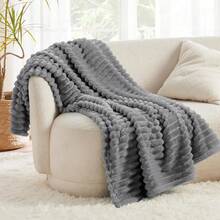 White Throw Blanket For Couch - GentleSoft Cozy Soft Blankets For Women, Cute Small Fleece Throws For Girls, Birthday Gifts For Women Mom, Fathers Day Decor Gifts, , 50x60 Inches - Frost Gray - 查看 2