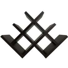 Estructura de Madera para Botellas de Vino | Diseño Cuadrado Minimalista - Negro - Ver 3