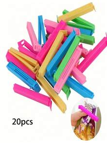 30pcs/20pcs/5pcs Food Bag Clips, Portable Food Preservation Sealing Clips, Reusable Moisture-Proof And Dustproof Clips, Suitable For Various Plastic Bags And Snacks, Kitchen Organization And Storage, Kitchen Accessories, Small Kitchen Tools, Bedroom, Travel, Office, School - Multicolor - View 15