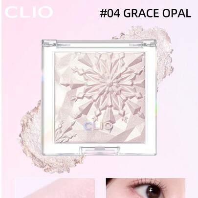 Clio K-Beauty Prism Highlighter，高光面部照明器，珍珠闪光柔滑烘焙粉，闪光持久，粉状荧光笔，日常彩妆，韩国彩妆
