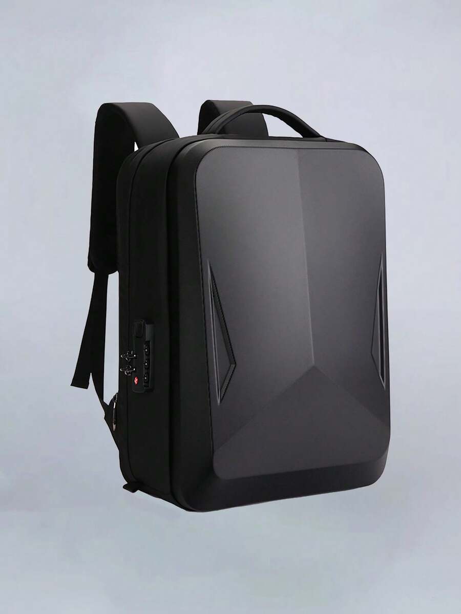 Hardside Backpack Expandable Mecha Style Backpack, Student School Bag Laptop Bag - Black - View 1