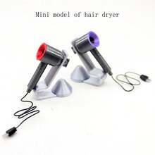 Mini Electric Hair Dryer Model, 1:12 Scale Miniature Scene Decor, Miniature Hair Dryer Dollhouse Accessory, Mini Household Appliance Model, Home Decoration, Party Supplies, Holiday Gift, Great Gift For Friends - Multicolor - View 1
