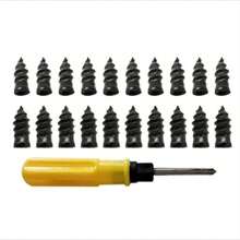 40/20 Pcs Vacuum Tire Repair Rubber Screws With Screwdriver Tire Repair Rubber Screws For Car Motorcycle Fast Tire Repair Tools