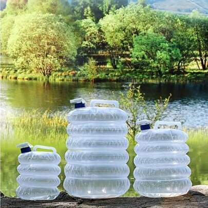 1 pieza Cubo de agua plegable para exteriores, contenedor de agua potable portátil, tanque de agua para lavado de autos, almacenamiento de agua para el hogar, camping, picnic