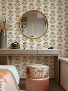 Home Decoration Wallpaper Home Furniture Renovation Stickers PVC Waterproof Flower Bedroom Wallpaper, Flower Leaf Peel And Stick Wallpaper Stickers For Furniture Covering