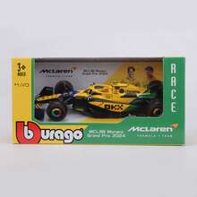Modelo de auto de carreras Fórmula 1 Bburago 1:43 MCL38  2024, modelo de aleación de simulación