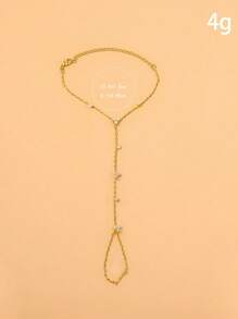 1 Stück Edelstahl Klee Armreif mit Strass für Frauen, Luxus Modeschmuck geeignet für Bankette, Dates, Partys, täglichen Gebrauch