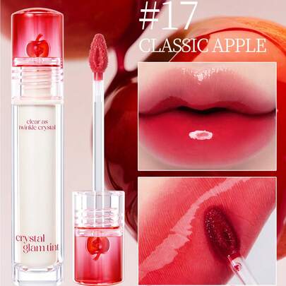 Clio 韩妆光泽诱人唇彩，保湿液体唇膏，打造光彩妆效，轻盈舒适，可叠加涂抹，玻璃般光泽，柔滑持久，显色度高，透明透亮，滋养保湿，日常妆容，韩国化妆品