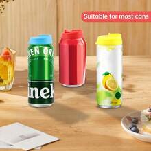 6/9/12PCS Colorful Reusable Drink Can Lids - Leak - Proof & Insect - Resistant, Perfect For Cola, Soda Cans - Ideal For Party, Picnic, Camping & Fishing - Easy To Use, Durable Plastic Covers, Vibrant Blue, Yellow & Red, Must - Have For Outdoor & Indoor Beverage Storage - 彩色 - 查看 4