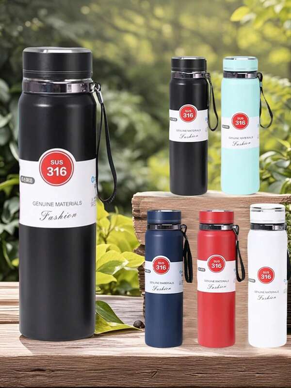 1 copo térmico portátil de grande capacidade para viagem, garrafa térmica de aço inoxidável com dupla camada, copo de café, xícara de chá, garrafa de água quente e fria, copo térmico à prova de vazamentos, design antiderrapante para carro, adequado para temporada de formatura, feriados, equipamentos escolares, temporada de casamentos, produtos para atividades ao ar livre no verão, volta às aulas