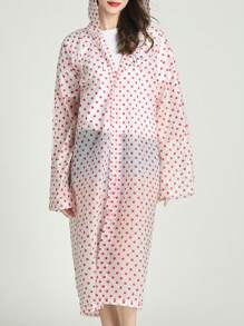 1/2 Pcs Random Color Polka Dot EVA Raincoat, Thicker And Longer Rainwear, Suitable For Daily Outdoor Camping, Rainy Days, Outings, Fishing, Hiking, Travel, And Cycling