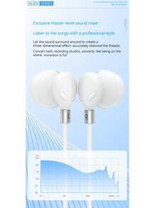 Écouteurs de type HIFI Type-C et 3,5 mm avec contrôle filaire magnétique. Écouteurs intra-auriculaires HIFI avec graves. Compatibles avec et Galaxy. Écouteurs avec micro mains libres.