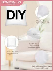 1 set de 4 taies d'oreiller de couleur rose clair unicolore, taie d'oreiller personnalisable avec photo, style moderne doux, convient pour le salon, la chambre à coucher, la décoration du canapé, certifié Oeko-Tex