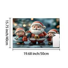 1 Pack Of 3 Santa Claus, Snowman And Snowflake Printed Silicone Coffee Drink Coasters, Anti-Slip & Super Absorbent Washable Drainage Mats For Countertop, Kitchen, Dining Table, Holiday Decor