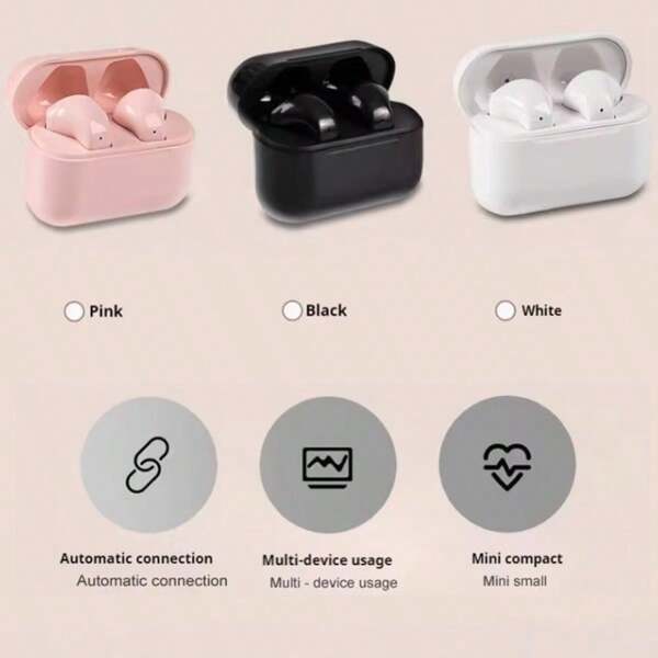 High-Fidelity Stereo Bluetooth Headphones, Sports-Style In-Ear Earphones, Suitable For Android And IOS Systems, Long Battery Life, Wireless True Wireless Earphones, Sports-Type Mini Headphones, Wireless Headphones, Compact And Portable, Holographic Stereo Effect, In-Ear Wireless Headphones, Mini Headphones With Charging Case
