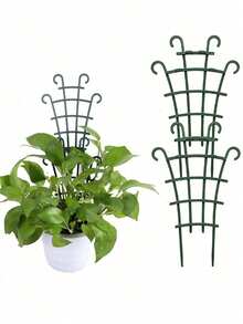 [Stackable Rack] 5/10pcs Trellis Support Rack, Multi-Functional Balcony Climbing Tool For Ivy, Rose, Vining Plants, Plastic, Stackable, Climbing, Potted Plants, Small, Easy To Use - Multicolor - View 6