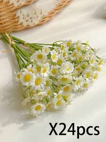 6 件高端奢华 Ins 风格洋甘菊和雏菊人造花束，家居和摄影装饰，适用于餐桌和客厅、情人节、生日毕业、秋季装饰、秋季 - 隨機色洋甘菊 - 查看 16