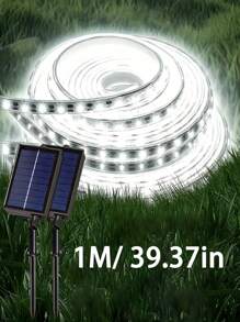 Outdoor Solar LED Lichtstreifen, dekorative Gartenbeleuchtung, wasserdichte Seilbeleuchtung, geeignet für Gärten, Parks, Wohngebiete, Höfe, Veranden, Pavillons, Weihnachten, Durchgänge, Häuser, Innenhöfe, Sonnenschutz, Dachtraufen Dekoration, Märchengärten, Heimdekoration, Weihnachtsdekorationen, 1200mAh
