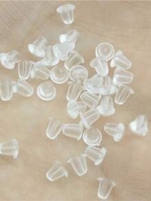 15 Pairs Of Silicone Baby Ear Studs, Ear Studs, Anti-Allergic Ear Studs, Transparent Ear Studs, Small Ear Studs - 無色 - 查看 3