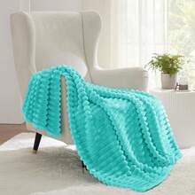 White Throw Blanket For Couch - GentleSoft Cozy Soft Blankets For Women, Cute Small Fleece Throws For Girls, Birthday Gifts For Women Mom, Fathers Day Decor Gifts, , 50x60 Inches - 藍霧 - 查看 9