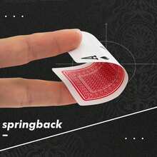 1 件经典红色传统扑克牌套装 - 现代风格成人纸牌，盒装 - 彩色 - 查看 3