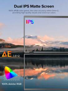 Uperfect Tragbarer Monitor UPERFECT Delta 15,6" klappbarer Doppelmonitor, kein Laufwerk erforderlich