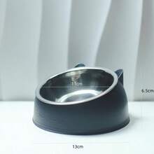 Pet Cat Feeding Bowl With A 15° Tilt, Efficient Neck Protection, Anti-Tipping Design, Comes With A Detachable Stainless Steel Bowl, Suitable For Pet Dogs.