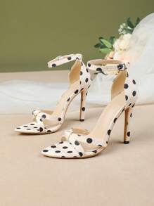 Women's Fashion Pointed Toe High Heel Sandals, New Summer Style Solid Color Thin Heels Strap Open Toe High Heels Suitable For Party, Office And Other Occasions