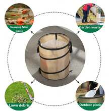 1 件便携式垃圾桶可折叠花园桶露营垃圾桶牛津布垃圾袋花园落叶桶适用于户外露营家庭庭院和花园 - 多用途储物袋