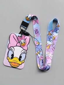 Portacarte di Cartoni Animati  St, Portacard per Studenti con Predino a Trasferimento Termico, Cordino in Poliestere per Badge ID, Regali per il Ritorno a Scuola