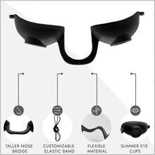 Super Sunnies Evo Flexible UV Eye Protection, FDA Compliant Individual Tanning Bed Goggles - Black - View 3