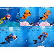 1 Stück Schwimmende Fischbehälter Dekoration, kleiner Taucher mit Schwimmkugelleine, kleine Fee mit Schwimmkugelleine, Mond kleines Tier mit Schwimmkugelleine, kreative Mini Dekoration für Fischbehälter Landschaftsgestaltung, Schildkröten Tank Schwimmend, Aquarium Dekoration, Aquarium Zubehör, Fischbehälter-Gefährten geeignet für alle Arten von Fischbehältern und Schwimmbädern, Heim & Leben / Heimdekoration / Wasserobjekte und Zubehör.