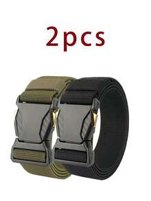 1pc/2pcs/3pcs New Belt, Quick Release Casual Work & Training Belt, Soft Nylon Sports Accessory Waist Belt For Men Summer, School Fall, Autumn, Halloween Autumn-Winter Accessories,Suitable For Teens, Youth,Men,Casual, Outdoor, Athletic, Vacation, Graduation Gifts, Birthday, Daily Wear - Geometric - View 14