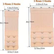 Pacote com 3/6 extensões de sutiã feminino, extensões elásticas ajustáveis para alças de sutiã, acessórios macios para sutiã, cores sortidas, ajuste confortável - Multicolorido - Ver 3