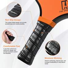 Pickleball Paddles Set Of 2, Lightweight Pickleball Rackets With 4 Balls, Fiberglass Surface With Polypropylene Honeycomb Core, Ideal Gift For Men Women Beginners - Orange - View 3