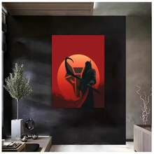 1pc Frameless Sci-Fi Red Vintage Painting Posters High-Definition Printing Wall Arts Modern Minimalist Living Room Bedroom Dormitory Study Bar Coffee Shop Office Wall Decoration Home Decoration