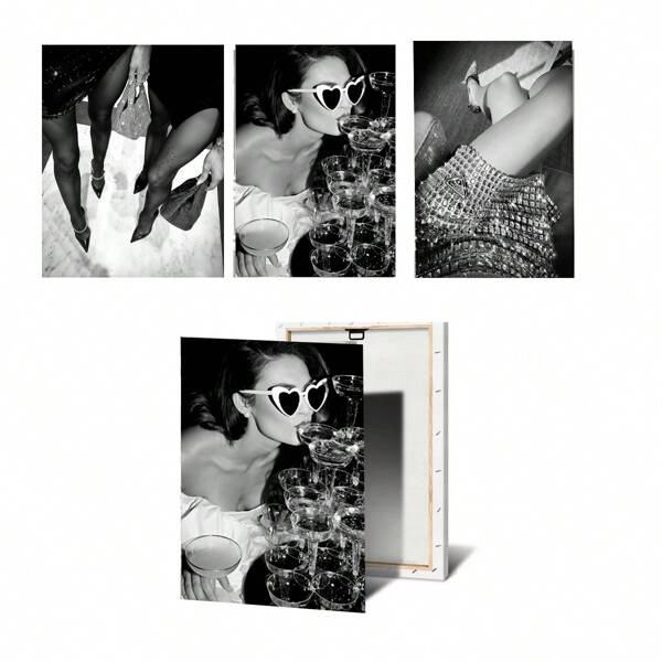 Sexy Woman Sitting On The Toilet Smoking Black White Style Bathroom Fashion Poster Canvas Paintings Wall Art Pictures Home Decor