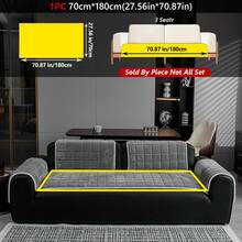 1 件简约绗缝天鹅绒沙发垫套，宠物友好且加厚 - 适合 1/2/3/4 座沙发，防滑客厅组合沙发套，宽松座垫套，可机洗