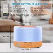 500ML WiFi Aroma Diffuser, 7 Color LED Humidifier, Ultrasonic Quiet Operation, Large Rooms, 6 Ess