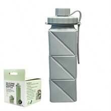 In Stock Silicone Collapsible Portable Water Bottle, Outdoor Sports Water Cup, Creative Gift Straw Cup